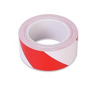 Cinta de precaución de peligro roja y blanca, barrera adhesiva de advertencia, 10 cm x 33 m, multicolor(Red/White)