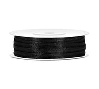 Cinta de raso Ancho: 3 mm Longitud: 50 m (Negro)