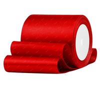 Cinta de Raso Rojo 100mm x 22Metros, Cintas de Tela para Envolver regalos, Ramos de flores, Manualidades y Decoración de Fiestas de Boda