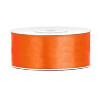 Cinta de satén naranja 2,5 cm x 25 m para decoración de bodas