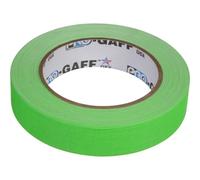 Cinta de tela Pro Tapes Pro Gaff de 24 mm x 22,8 m, color verde fluorescente.
