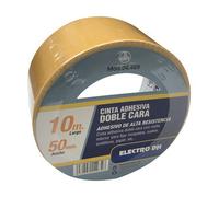 Cinta doble cara adhesiva 50 mm x 10 m transparente con malla de alta