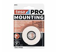 Tesa Cinta doble cara Mounting Pro para pared pintada 19 mm x 1,5 m 66743