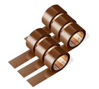 Cinta Embalar, Cinta Adhesiva Marrón, Precinto Embalar, Cinta de Embalar Cajas Mudanza y de Envío, Cinta Embalaje Marron Ancha 36 mm x 66 m - SIDI (6 uds)