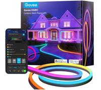 Cinta LED neón exterior Govee RGBIC 10 m 24 V IP67 control vocal 1130 lm multicolor - Nuevo