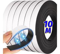 Cinta magnética fuerte de 10/1m, tiras magnéticas autoadhesivas, cintas flexibles para el hogar, oficina, fotos DIY, póster, imanes de goma fijos Width 1.5cm 3M- (3 rolls)