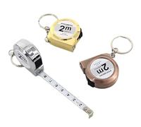 Cinta métrica, 3 piezas de 2m Mini cinta métrica con llavero, Flexible cinta de acero con carcasa de ABS y mecanismo de bloqueo, Cinta de medición retráctil, Herramienta de medición para el hogar