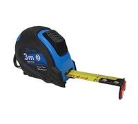 Cinta métrica de autobloqueo, métrica, retráctil, gancho magnético, funda de goma absorbente de golpes para construcción, topógrafo, cinta métrica profesional de bloqueo automático, 19 mm x 3 m