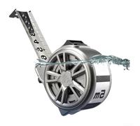 Cinta métrica hueca de acero inoxidable impermeable y resistente al óxido, regla para tareas de mejoras del hogar, color negro, 5 m de longitud (negro 10 m)