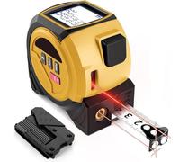 Cinta Métrica Laser 3 en 1 Medidor Laser Distancia y Cinta Metro de 5m | Pantalla LCD, Unidad M/in/Ft, Metro Digital para Longitud, Área, Volumen y Medición Continua