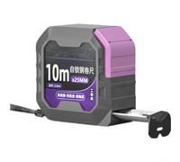 Cinta métrica retráctil de 5 m, mecanismo de bloqueo automático, gancho de metal de alta precisión, herramienta de medición profesional (10 m x 25)