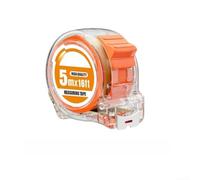Cinta métrica retráctil resistente de 5 metros de doble escala métrica para resorte imperial, mecanismo de autobloqueo para obras de construcción, trabajos de taller (5 x 25 mm)