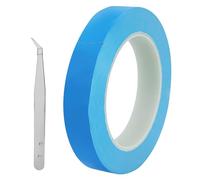 Cinta térmica conductora de 25 m x 20 mm, cinta termica adhesiva, cinta térmica de doble cara, bandas azules conductoras de calor, con 1 pinza para codo, para materiales electrónicos, impresión