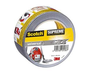 Cinta ultrarresistente Scotch SUPREME plateada de 25 m x 48 mm, 1 rollo