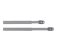 CINTACOR | Barra Cortina Extensible Metálica, Barra de Cortina Sin Taladrar, Barra Ajustable para Ventana. Portavisillos Extensible Diámetro 11mm | 2 piezas | Gris, Longitud 40-65cm