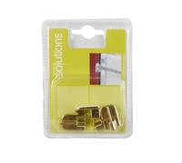 CINTACOR | Soporte adhesivo para Portavisillos Extensibles, Ganchos Barras de Cortina sin Taladrar. Accesorio para instalar tus cortinas sin hacer agujeros | 4 piezas | Dorado