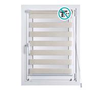 Cintacor - Stor Planet Estor enrollable Clip & Fix noche & día lino 120 x 180 cm