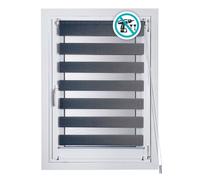 Cintacor - Stor Planet Estor enrollable Clip & fix noche & día, plata, 150 x 180 cm