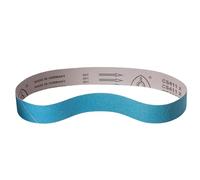 Cintas de lija Klingspor CS411X con zirconio - 50 x 1000 mm - Grano 80 - para metal y acero - Base de tela robusta - Cintas de lija profesionales para lijadoras de banda