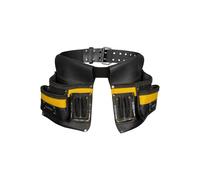 Cinturón de herramientas industriales ToolPack, 2 fundas desmontables, cinturón de cuero ajustable, hebilla de metal