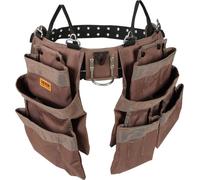 Cinturón portaherramientas, con 19 bolsillos, ajustable de 81 a 137 centímetros, bolsa resistente de poliéster para herramientas, bolsa para herramientas desmontable, ideal para electricistas, carpint