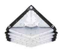 CINVSERW 3x3m Lona Impermeable Exterior, Lonas Transparente con Ojales, Lona De Plástico Plegable Resistente a La Intemperie, para Jardines Plantas Muebles Coche