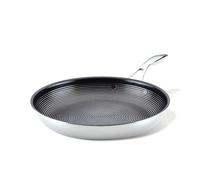 Circulon SteelShield C Series - Sartén de acero inoxidable de 32 cm, sartén grande de inducción con antiadherente híbrido, apto para utensilios de cocina de metal y apto para lavavajillas