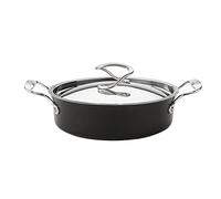 Circulon Style - Sartén de inducción con tapa, 24 cm, antiadherente, tapa y asas de acero inoxidable, apto para lavavajillas con revestimiento antiadherente de triple capa, color negro