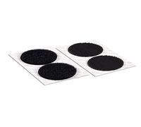Círculos de monedas con puntos de velcro de fuerza industrial en blanco y negro, negro