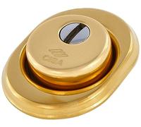 CISA 106490500, protector tipo defender cerradura para cilindro con bandeja antirrotura, color latón
