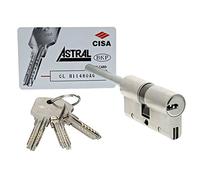 Cisa Astral - Cilindro de cerradura de perfil europeo - Latón, plateado, 0A3S707012