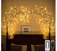 Ciskotu 2 Paquetes Guirnalda Luces Interior, Cadena de Luces con Enchufe, 144 LEDs Ramas de Luces LED para Interior, Luces LED para Cuarto para Decoracion pared Dormitorio, Salon, Hogar