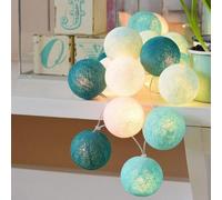 Ciskotu 3,3M Guirnalda Luces Interior 20 Bolas de Algodón Batería, Resistente al agua IP44, Luz LED para Habitación Mesa Estante Patio Cafetería Fiesta Boda