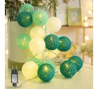Ciskotu Luces de Bola de Algodón, 20 Cadena de Luces de Algodón LED Decoración Romántica para Bodas Fiestas Jardines Navidad