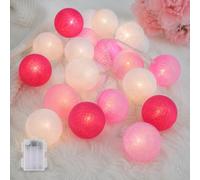 Ciskotu Luces de Bola de Algodón, 20 Cadena de Luces de Algodón LED Decoración Romántica para Bodas Fiestas Jardines Navidad