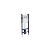 Cisterna Empotrada Doble Descarga SANFIX con Soporte Metálico para Inodoro Suspendido - Unisan - Placa en cromo blanco MOON