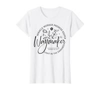 Cita Cristiana Religiosa Dios Waymaker Milagro Trabajador Luz Camiseta gráfica económica, Mujer, Blanco, XS
