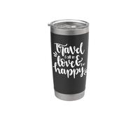 Cita linda de viaje Fall In Love Be Happy Adventure Vaso térmico de acero inoxidable de doble pared