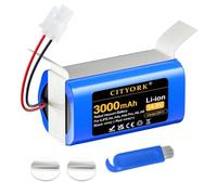 CITYORK 3000mAh/ 14.8V Batería para Zaco iLifeA4, A4s, A4s Pro, V7, V7S, V7 Pro/Plus, A6, A7, A8, A9, A10, para Dibea D960 GT200 GT9 V750 V780 V870, para AMIBOT Animal Premium H20/ X782/ Spirit X430