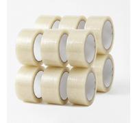 CIVELLO GLOBAL Cinta Adhesiva Transparente 48mm x 40/80/100/120/150/200/300m - Precinto Embalaje Resistente y Silencioso - Alta Adherencia para Cajas, Mudanzas y Envíos - Pack Profesional