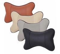 CIYODO Almohada que de Coche Algodón Transpirable del Diseño Cuello Práctico, Cojín Reposacabezas Alivia Dolor Cervical y Mantiene Firmeza sin Deformación Color Aleatorio
