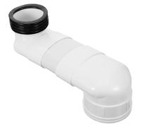 CIYODO Cambiador de Drenaje, desplazador de WC, Suministro de Inodoro, Tubo Plano de 10 cm, 1 Juego, PVC, Blanco, aplicación versátil para baño residencial y Comercial