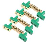 CIYODO Conector de Cable de Tierra de Cobre de 4 Piezas Bloque de Terminales de Tornillo M4 de 6 Posiciones y Alta Conductividad para Instalaciones Comerciales