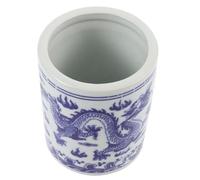 CIYODO Organizador de Utensilios de Cocina de Cerámica Azul y Diseño Redondo y Elegante, Soporte Resistente que Previene Deslizamientos para Cucharas y Espátulas