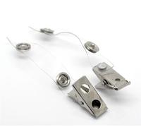 CKB Ltd 500x Pinzas de Cocodrilo Mordaza de Resorte de Metal con Correa de PVC y Botón a Presión de Metal para Tarjeta de Identificación Correa de Titular de Tarjeta de Crédito 85 x 13 mm