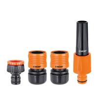 Claber Starter Kit 3/4" MAX-Flow, Boquilla y Conectores Safety Lock para Manguera de jardín 19 mm
