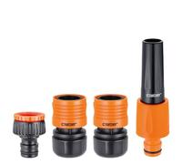 Claber Starter Kit 3/4" MAX-Flow, Boquilla y Conectores Safety Lock para Manguera de jardín 19 mm