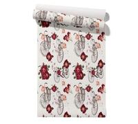 Claccis Kit Empapelar Pintado Autoadhesivo Doble Cara Bicicleta Elegant Retro Elegante Estilo Retro Papel Impermeable Y Resistente Al Aceite Para Paredes Cocina 45x500cm