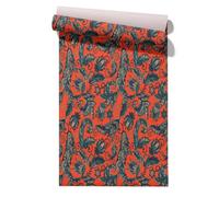 Claccis Papel Autoadhesivo Imprimir Difícil Aplicar Y Quitar Pintado Patrón de Pergamino Europeo Retro And Elegant Elegante Papel Impermeable, Despegar Pegar, Para Armarios 45x500cm