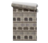 Claccis Papel Pintado Vinilico de Pared Para Casa Banho Textura Cuadrícula Elegant Retro Elegante Estilo Retro Papel Impermeable Y Resistente Al Aceite Paredes Cocina 45x300cm